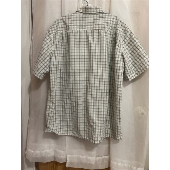 Eddie Bauer Men’s XL Button Down Shirt White Plaid Zip Pocket Hiking Lightweight - Picture 8 of 8